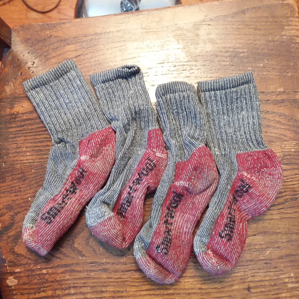 2 Pairs Smartwool Hiking Socks - Size Kids Small